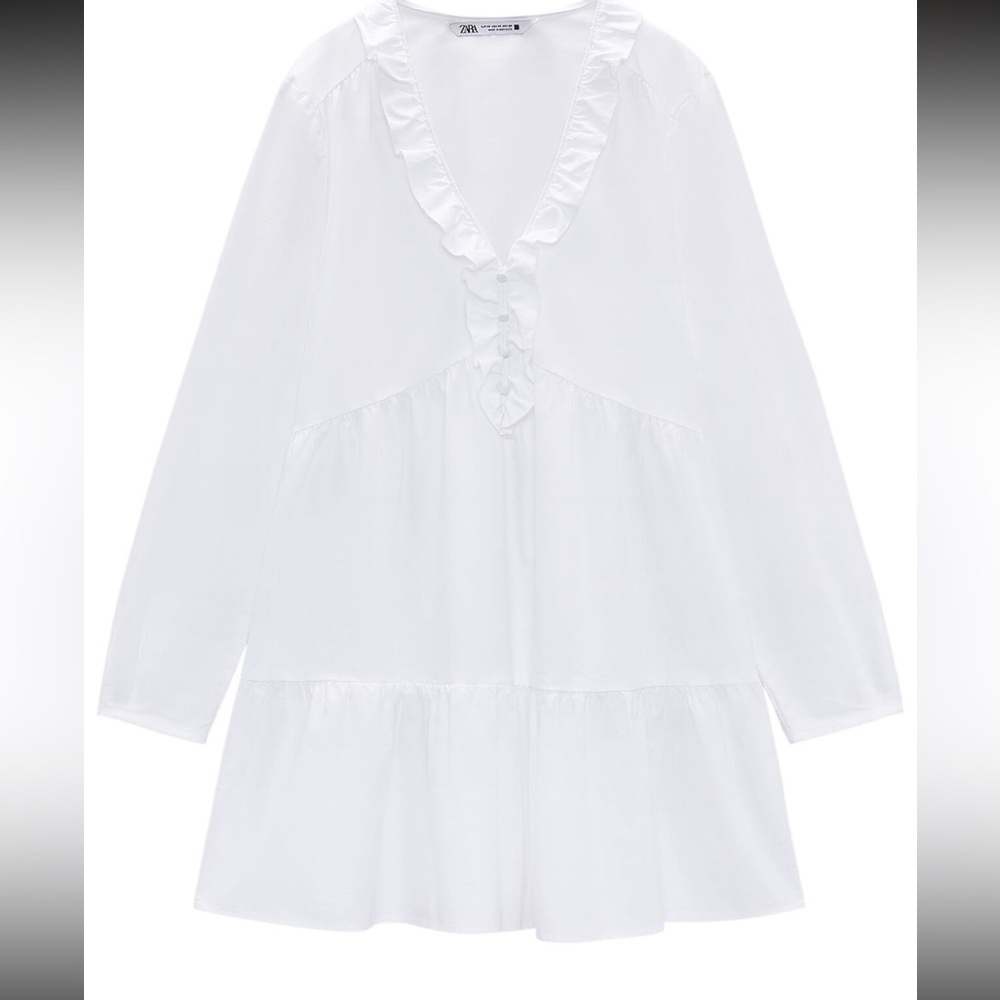Tiered Oxford Dress